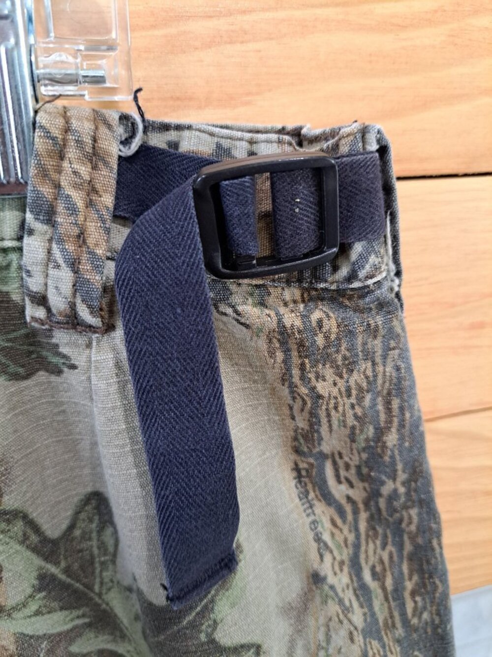 Vintage Woolrich Camo Cargo Pants Adjustable Waist Pockets Mens 36" Leaf Tree - Picture 6 of 13